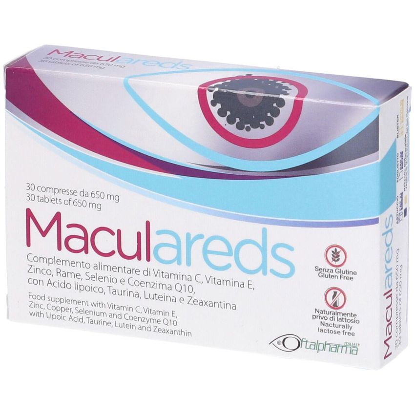 MaculaReds - Integratore per la Salute degli Occhi, 30 Compresse da 650mg
