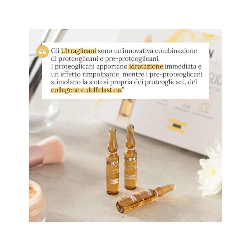Isdin Isdinceutics Flavo-C Ultraglican Fiale per il Viso - Confezione da 10