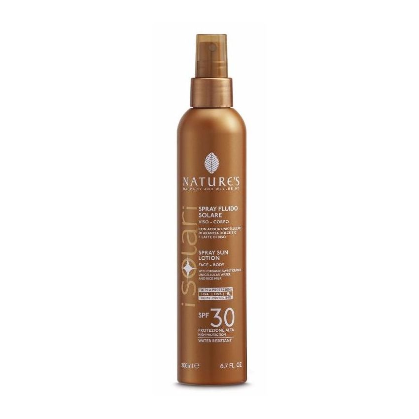 Spray Solare Naturale per Viso e Corpo SPF30 - Nature's Solari 200ml