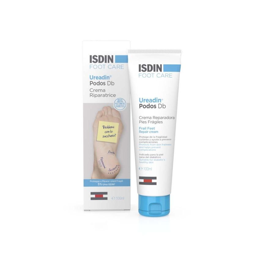 Isdin Ureadin Podos Db Crema Rigenerante per Piedi Fragili, 100ml