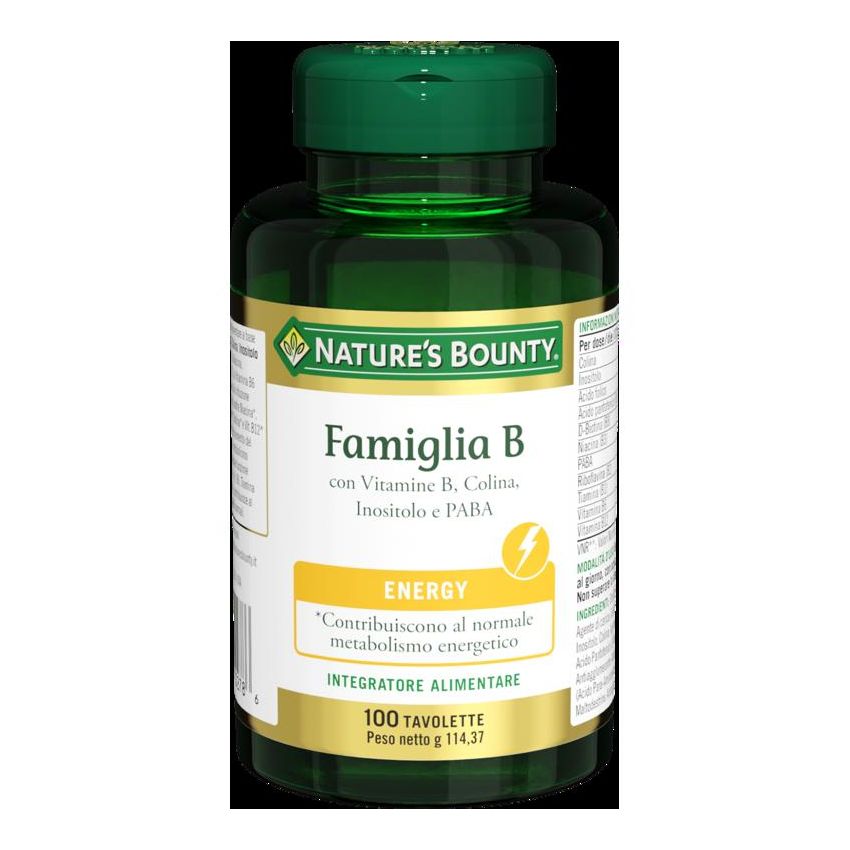 Nature's Bounty Complesso di Vitamine B per la Famiglia, 60 Tavolette