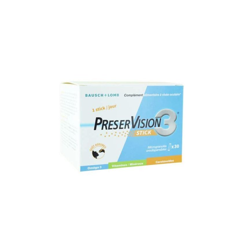Preservision 3 - 30 Stick Solubili per la Salute degli Occhi