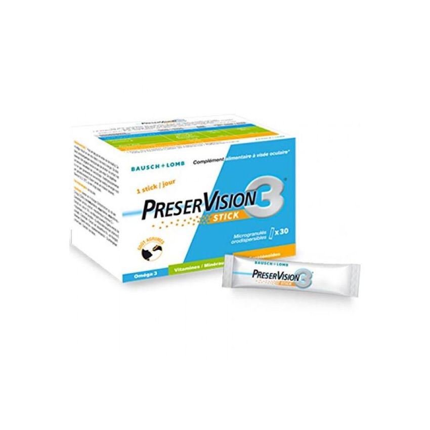 Preservision 3 - 30 Stick Solubili per la Salute degli Occhi