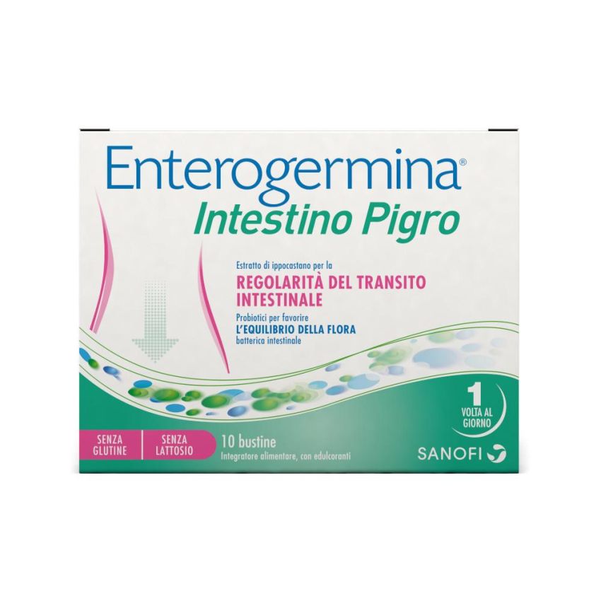 Enterogermina - Trattamento per Intestino Pigro, 10 Bustine