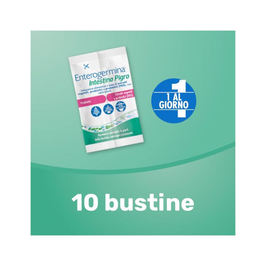 Enterogermina - Trattamento per Intestino Pigro, 10 Bustine