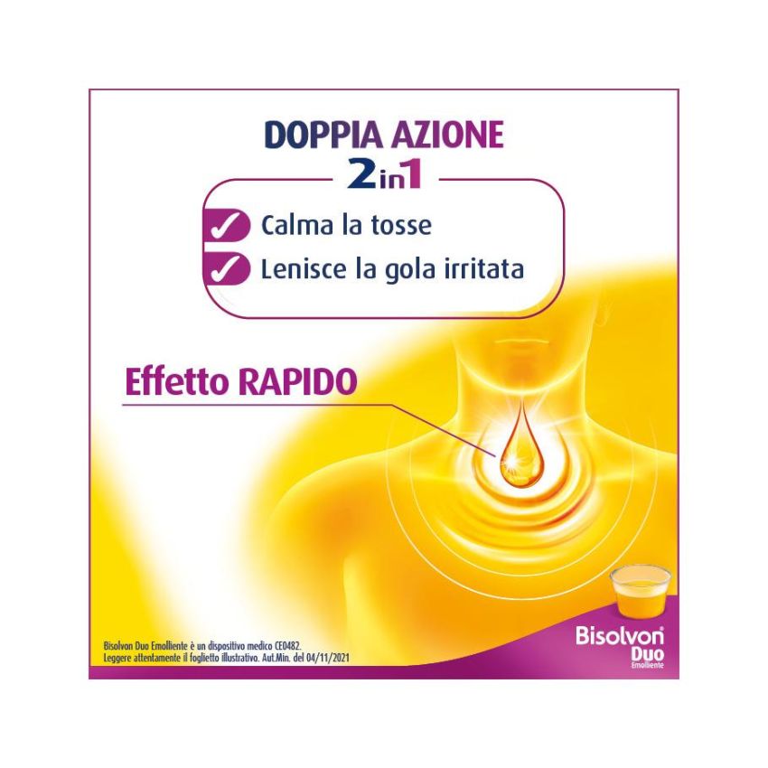 Bisolvon Duo Emollient Sciroppo 100 ml
