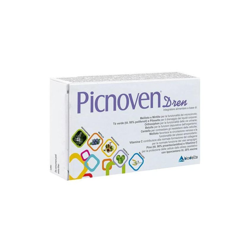 Picnoven Dren - Pillole di Drenaggio Naturale, 100 Compresse