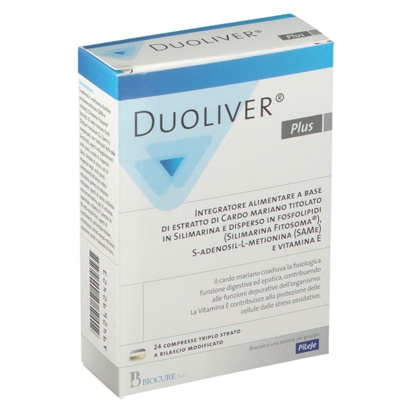 Duoliver Plus - Integratore Alimentare, Confezione da 24 Compresse
