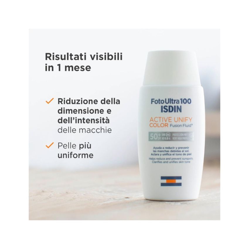 Isdin FotoUltra Active Unify Color Fusion Crema Fluida SPF 100+ - 50ml