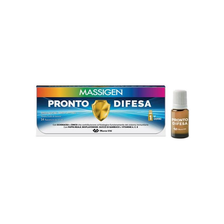 Massigen Pronto Difesa - 14 Flaconcini per il Supporto Immunitario