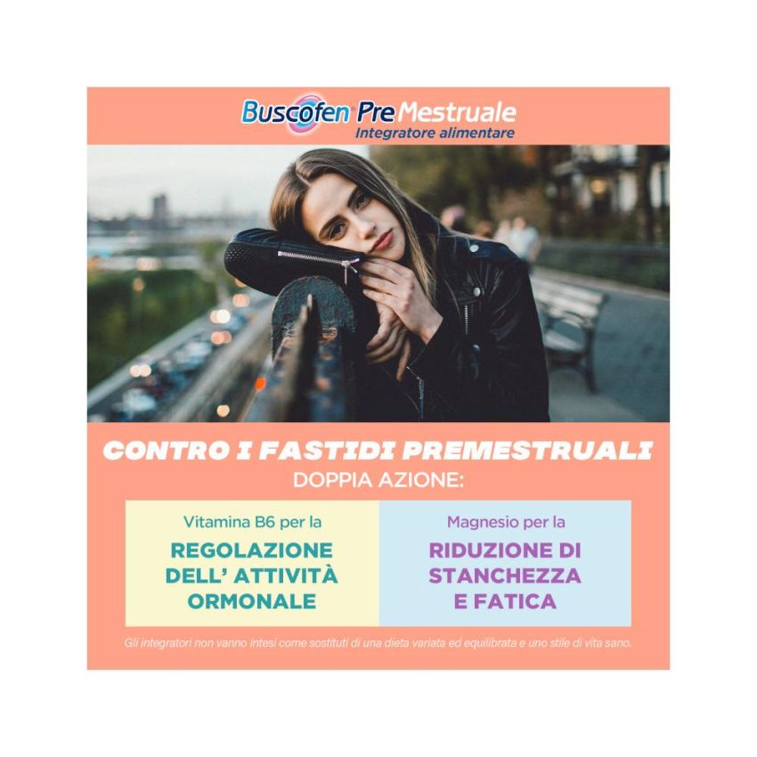 Buscofen Premenstrual: Integratore Effervescente per Donne - 15 Compresse