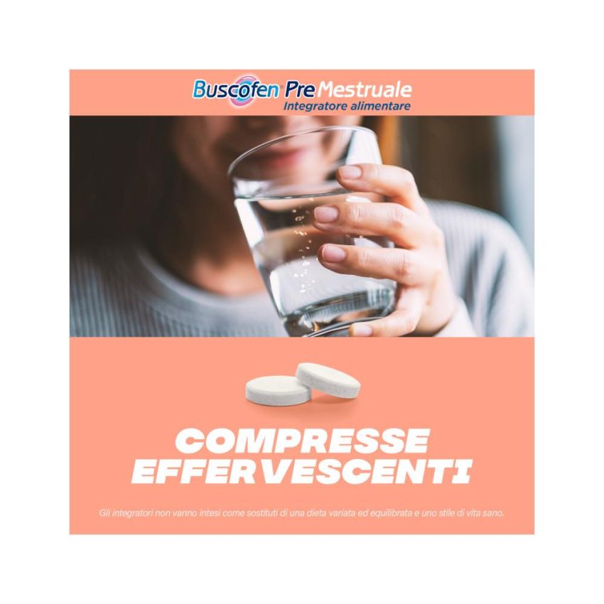 Buscofen Premenstrual: Integratore Effervescente per Donne - 15 Compresse