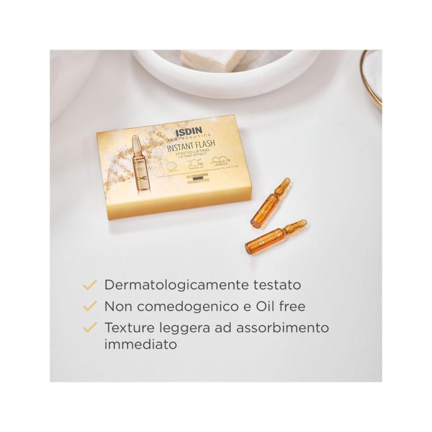Isdin Isdinceutics Instant Flash Fiale per il Viso - Confezione da 5