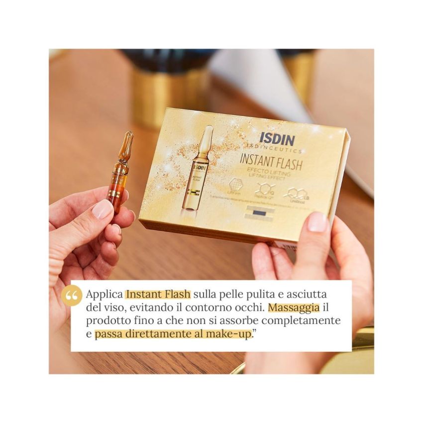 Isdin Isdinceutics Instant Flash Fiale per il Viso - Confezione da 5