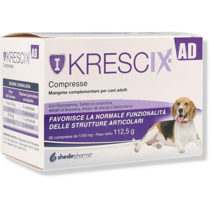 Krescix AD - Integratore Alimentare Multivitaminico per Cani Adulti - 90 Compresse
