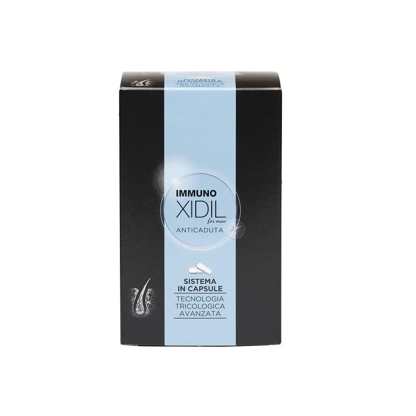 Immunoxidil Uomo: Capsule Anticaduta per Capelli, 60 Pezzi