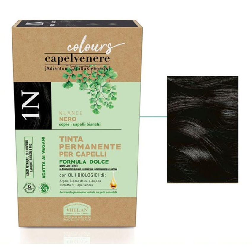 Helan Capelvenere Colours - Tinta per Capelli Nero Profondo 1N