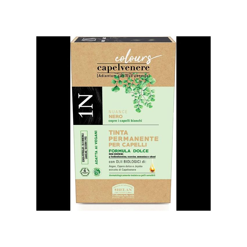 Helan Capelvenere Colours - Tinta per Capelli Nero Profondo 1N