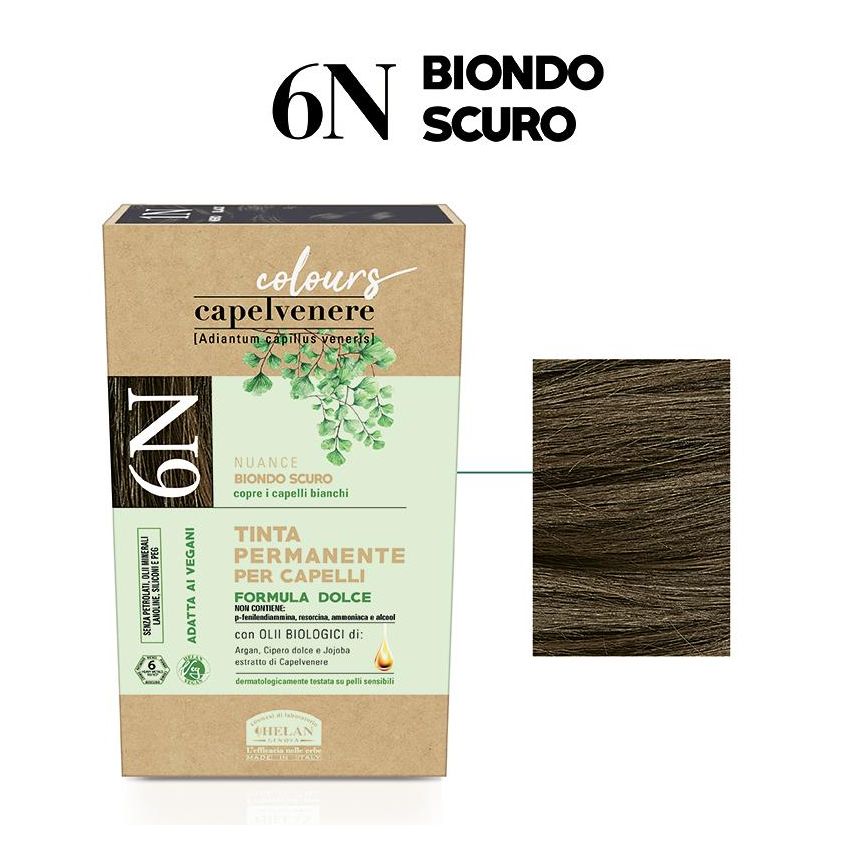 Helan Capelvenere Colours - Tinta per Capelli Biondo Scuro 6N