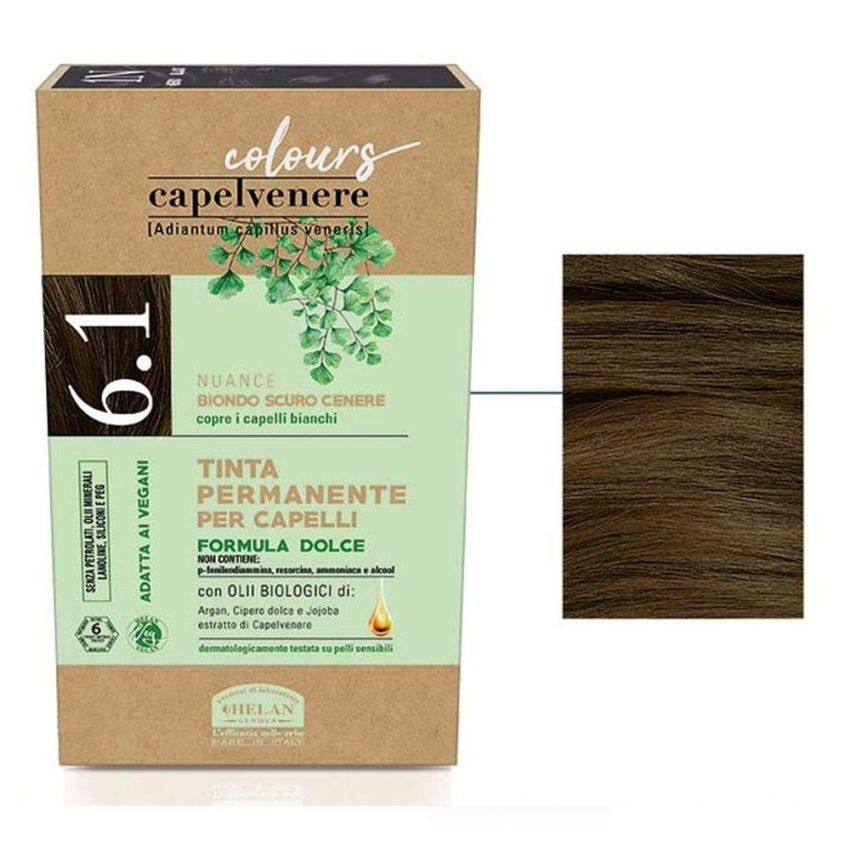 Helan Capelvenere Colours - Tinta per Capelli Biondo Scuro Cenere 6,1N