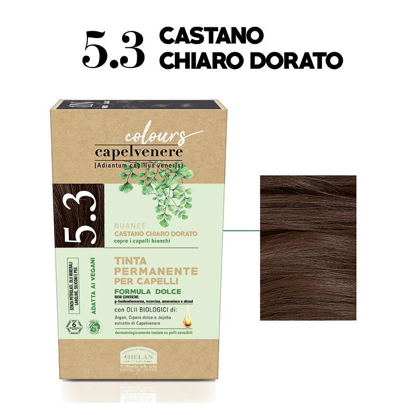 Helan Capelvenere Colours - Tinta per Capelli 5.3N Castano Chiaro Dorato