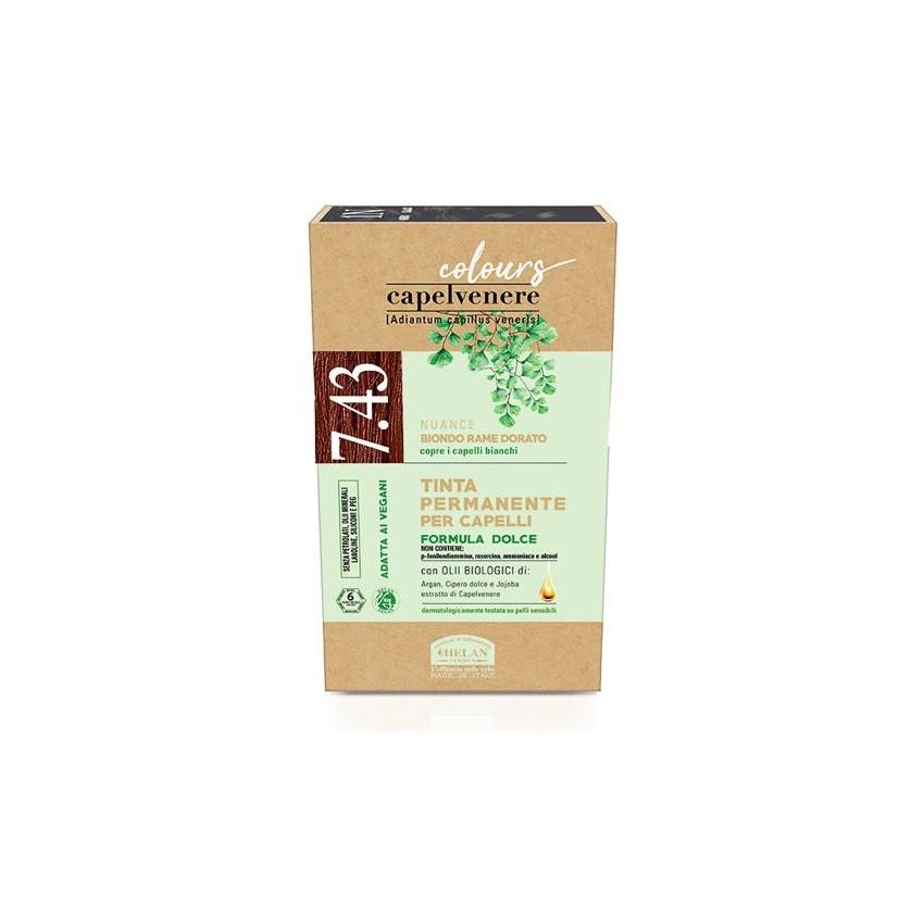 Tinta per Capelli Helan Capelvenere 7.43N - Biondo Rame Dorato