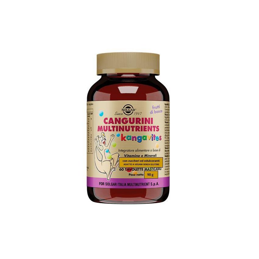 Solgar Cangurini Masticabili Multinutrienti Frutti di Bosco 60 Tavolette