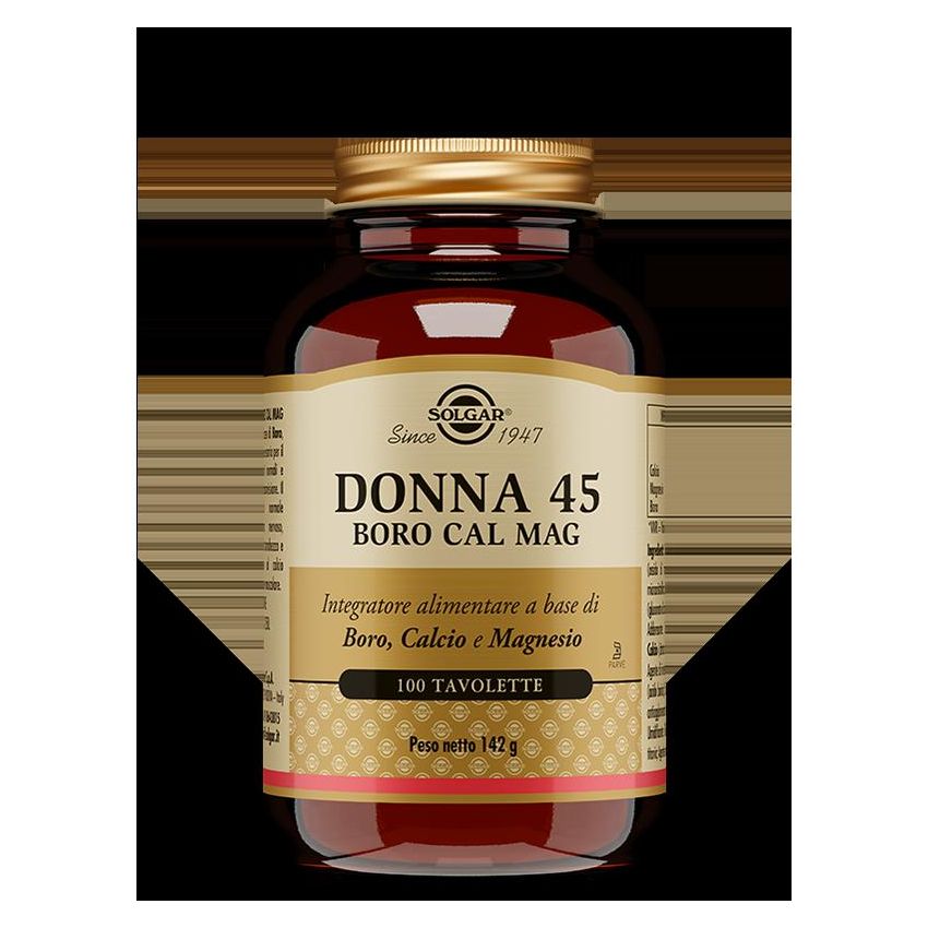 Solgar Donna 45+ Calcio, Magnesio e Boro, 100 Tavolette