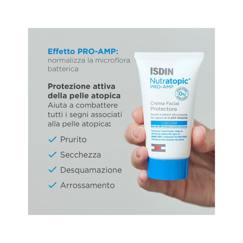 Isdin Nutratopic Pro-Amp Crema Idratante per il Viso - 50ml