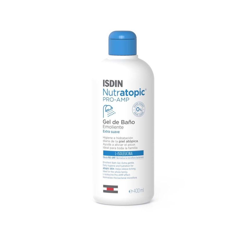 Isdin Nutratopic Pro-Amp Gel Detergente per Pelle Atopica, 400ml