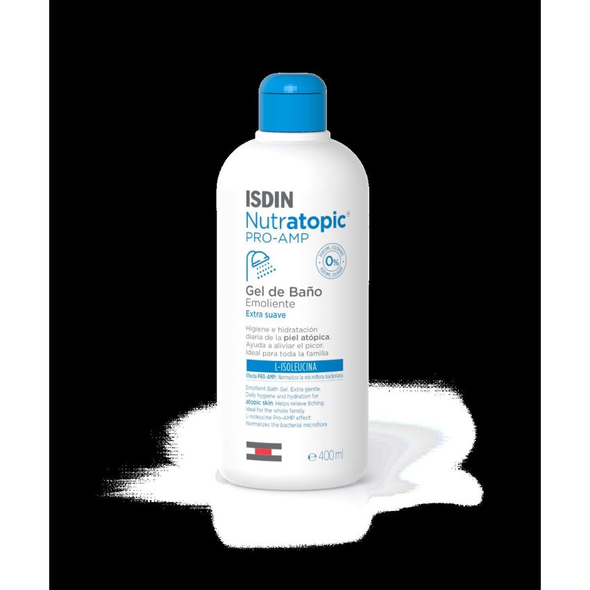 Isdin Nutratopic Pro-Amp Gel Detergente per Pelle Atopica, 400ml