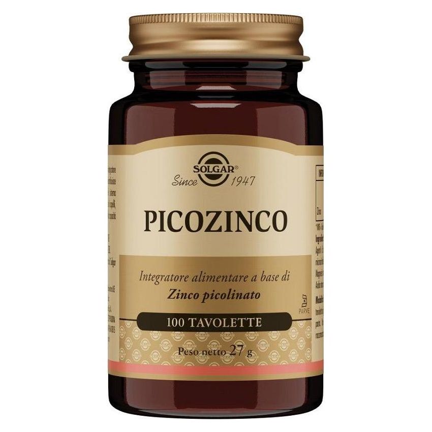 Solgar Picozinco - Integratore di Zinco, 100 Tavolette