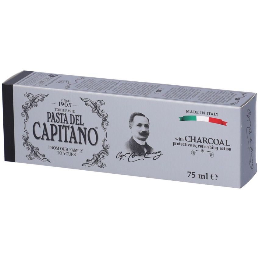 Pasta Del Capitano 1905 Dentifricio al Carbone Attivo, 75ml