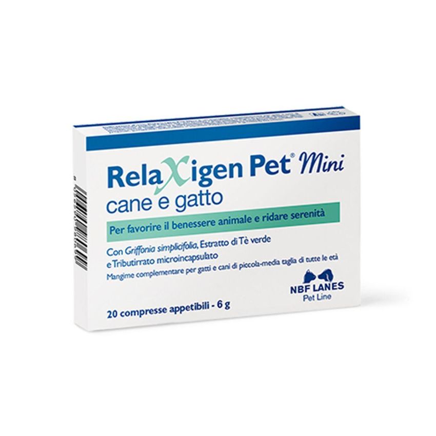 Nbf Lanes Relaxigen Pet Mini - Integratore Rilassante per Cani e Gatti
