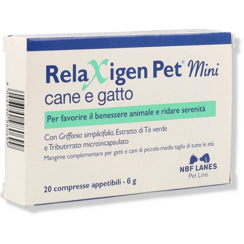 Nbf Lanes Relaxigen Pet Mini - Integratore Rilassante per Cani e Gatti