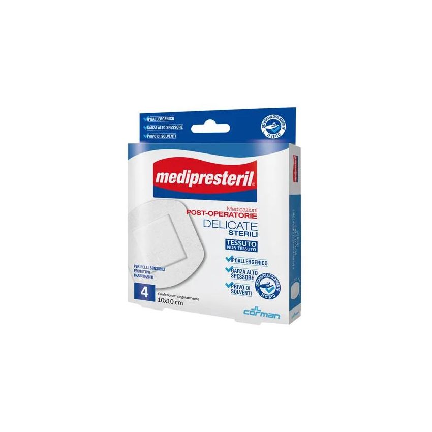 Medipresteril Medicazione Post-Operatoria Delicata 10x10cm TNT 5 Pezzi