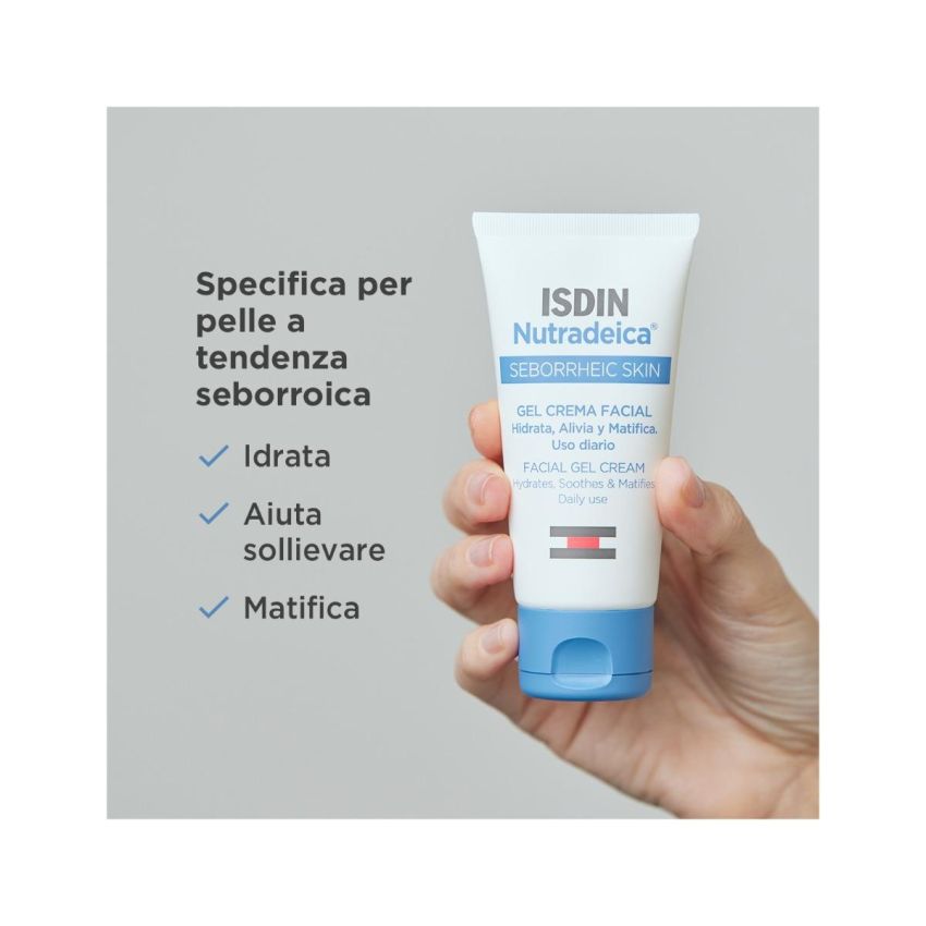Gel Crema Viso Isdin Nutradeica per Pelle Seborroica - 50ml