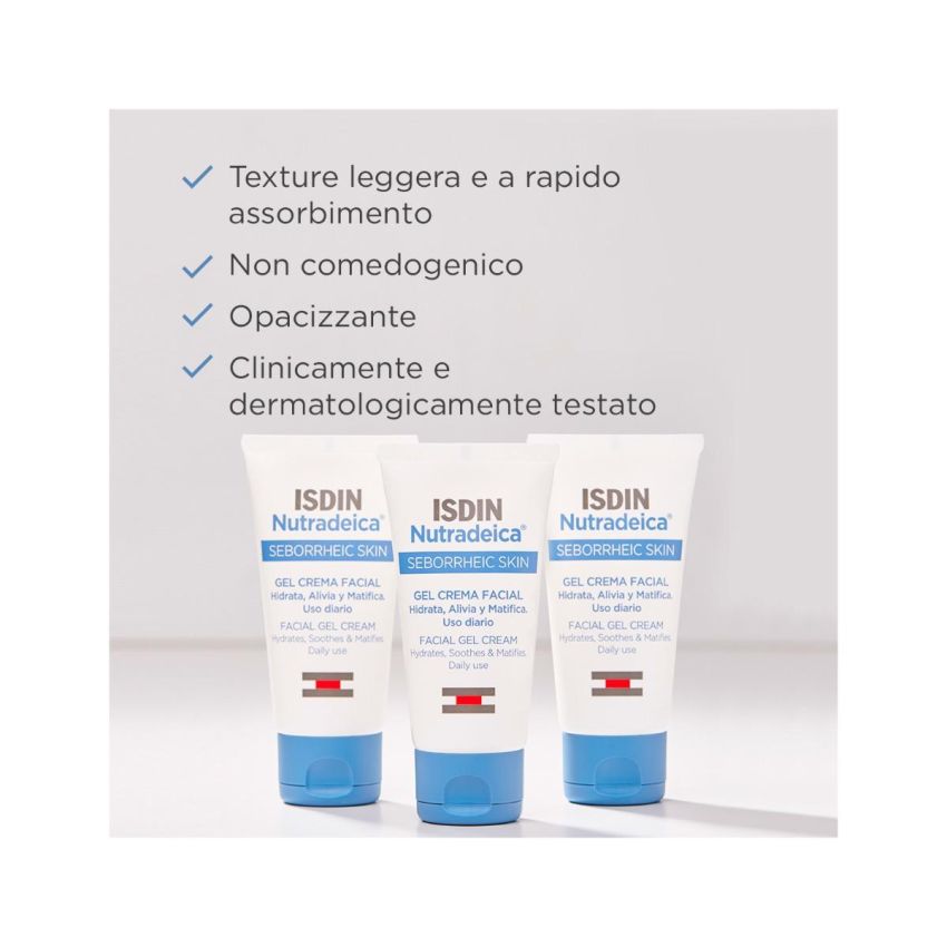 Gel Crema Viso Isdin Nutradeica per Pelle Seborroica - 50ml