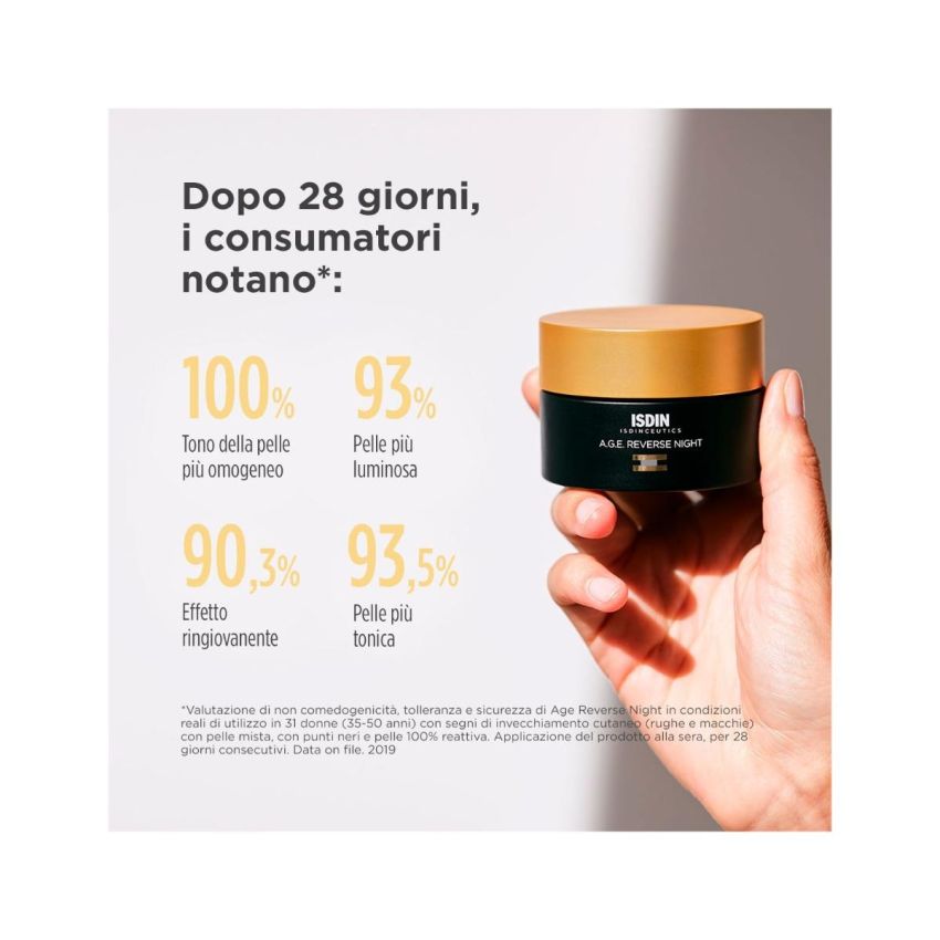Isdin Isdinceutics Crema Notte Rivitalizzante Anti-Età per il Viso, 50ml