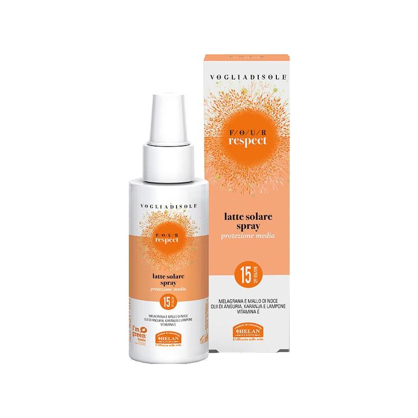 Helan Voglia Di Sole - Latte Solare Spray Protettivo SPF15, 100ml