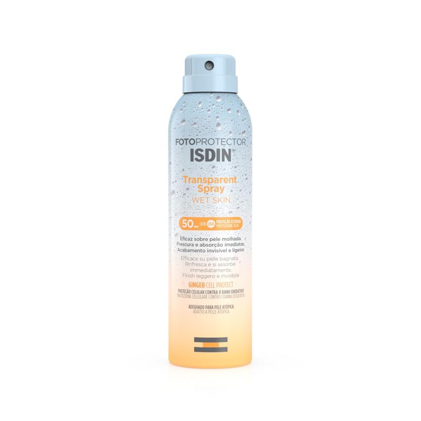 Isdin Fotoprotector SPF50 - Lozione Solare Corpo Trasparente per Pelle Bagnata, 250ml