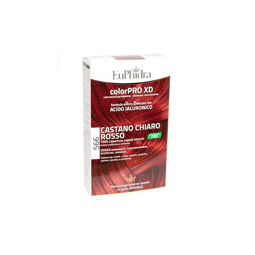 Euphidra Colorpro XD 566 - Tintura per Capelli Castano Chiaro Rosso Sangria