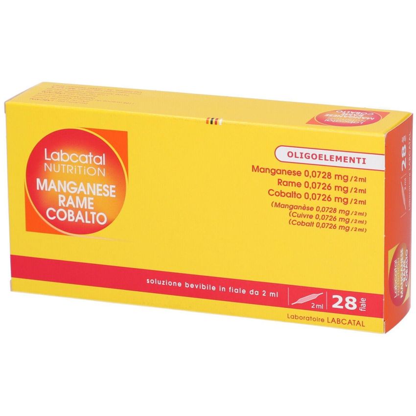 Labcatal Fiale Nutritive con Manganese, Rame e Cobalto - 28 Pezzi