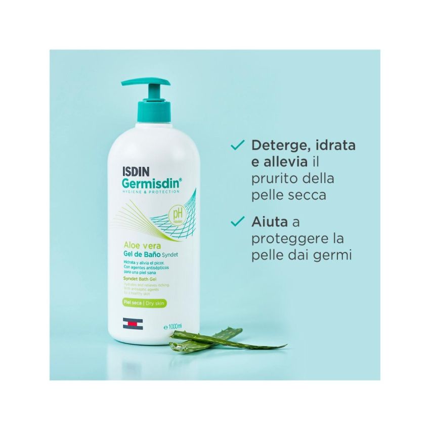 Isdin Germisdin Aloe Vera - Igiene Corpo Quotidiana 1 Litro