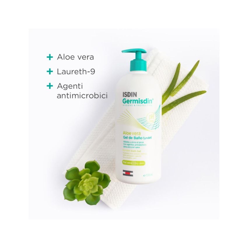 Isdin Germisdin Aloe Vera - Igiene Corpo Quotidiana 1 Litro