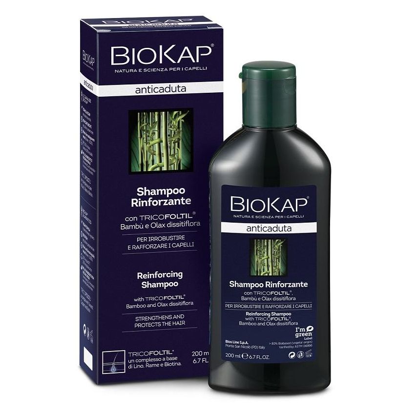 Biokap Shampoo Fortificante Anti-Caduta con Tricofoltil, 200ml