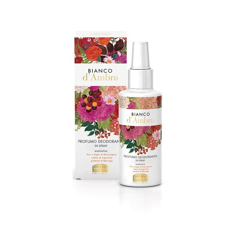 Helan Bianco D'Ambra - Spray Deodorante Profumato senza Alcool, 100ml