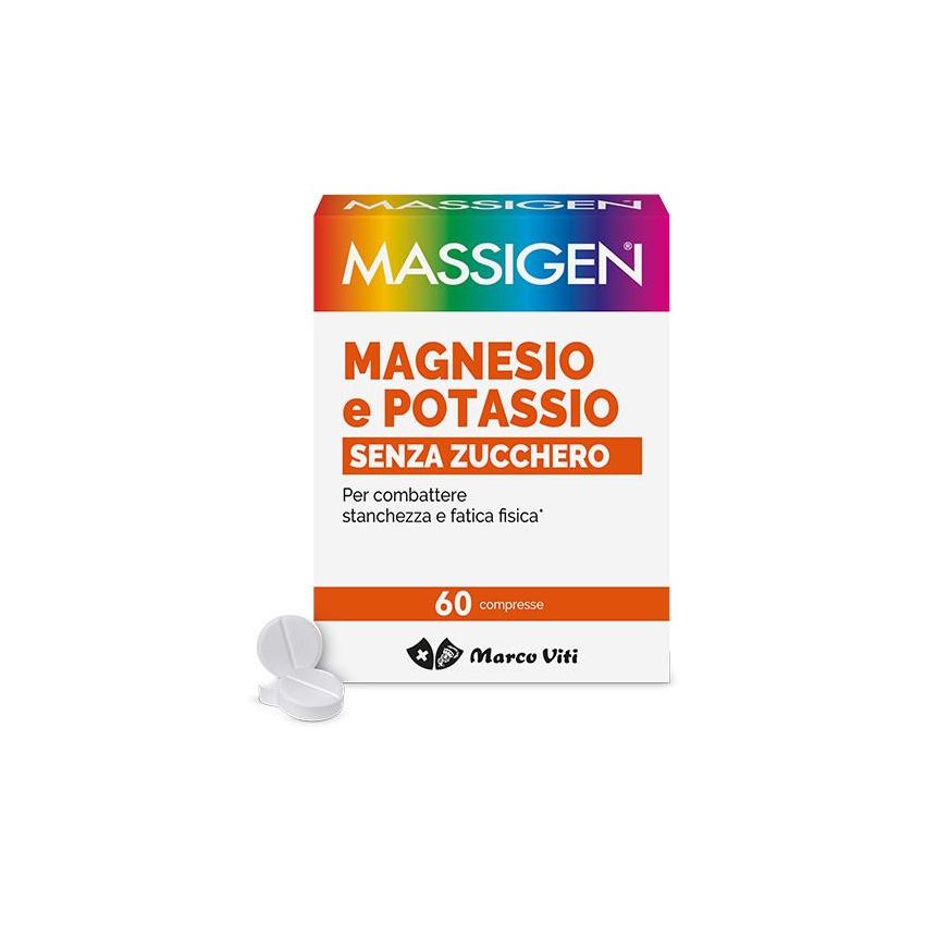 Massigen Magnesio e Potassio - 60 Compresse Senza Zucchero