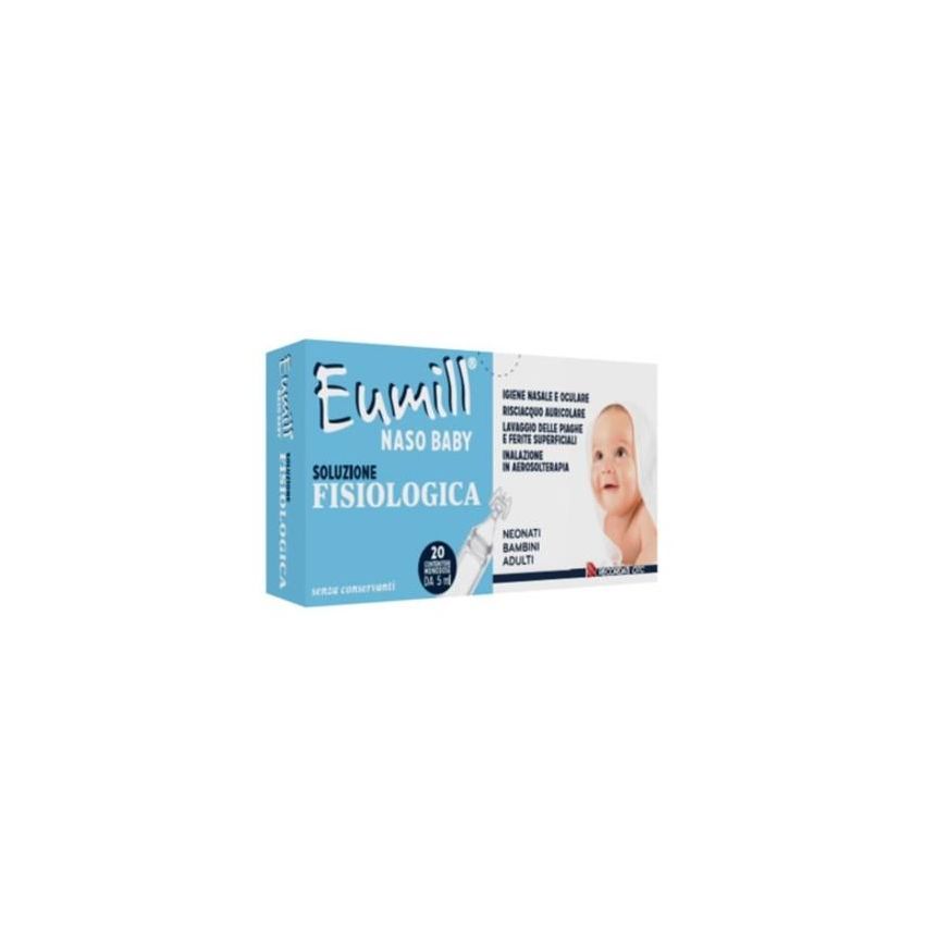 Eumill Baby Fisiologica - Soluzione per il Naso Monodose 5ml, Pacco da 20