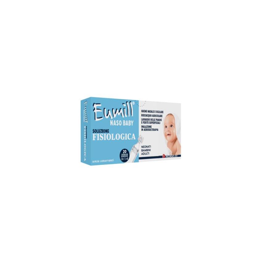 Eumill Baby Fisiologica - Soluzione per il Naso Monodose 5ml, Pacco da 20
